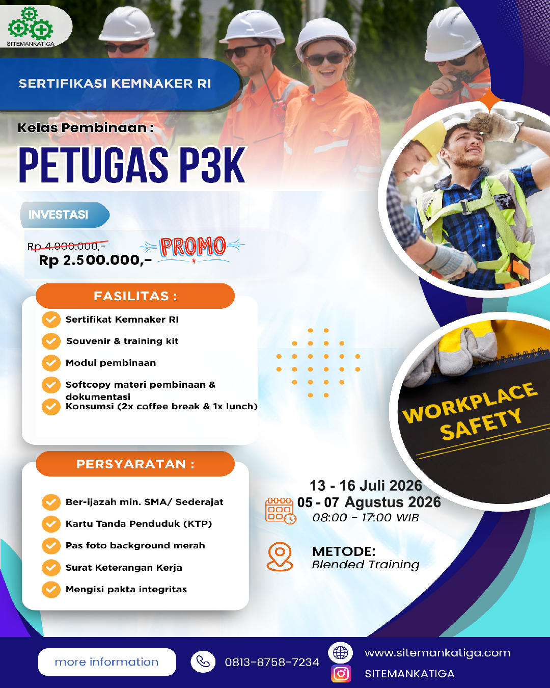 ahlik3, ahlik3umum, k3, kementrian, kementrianRI, kemnaker, lisensik3, pjk3, safety, sertifikasi, HSE, Ahli K3 Umum, Petugas P3K, p3k